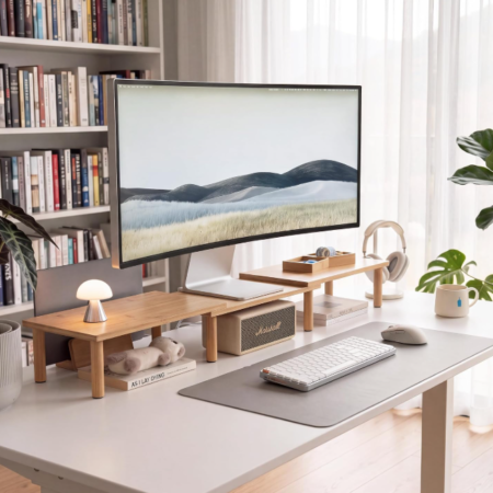 3-in-1 Modular Bamboo Monitor Riser