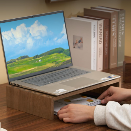 Brown Wood Monitor Riser for Desktop