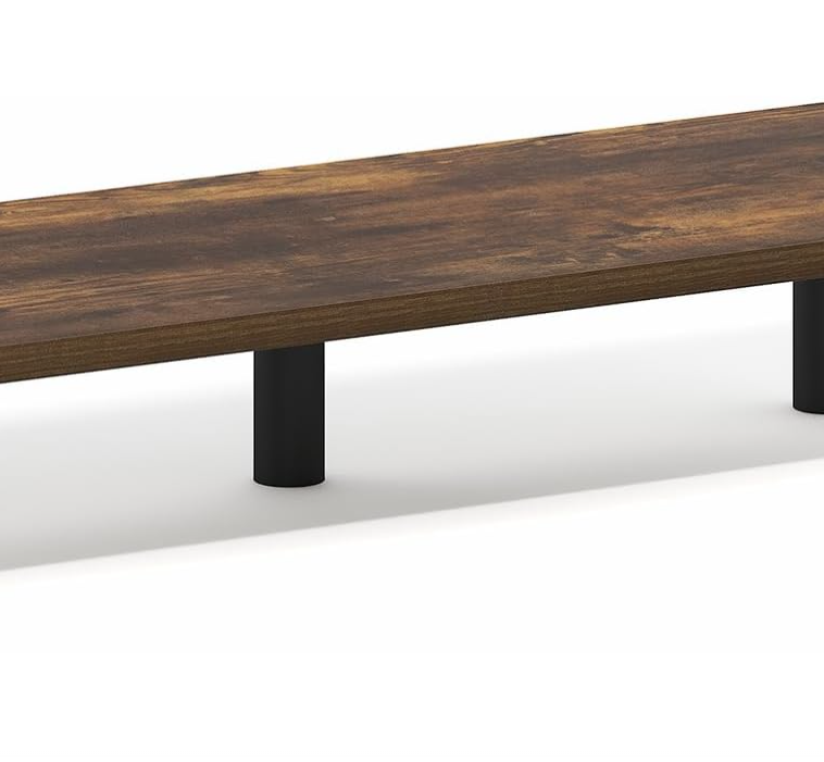 Wide Wood Monitor Riser Desktop Shelf - Image 2