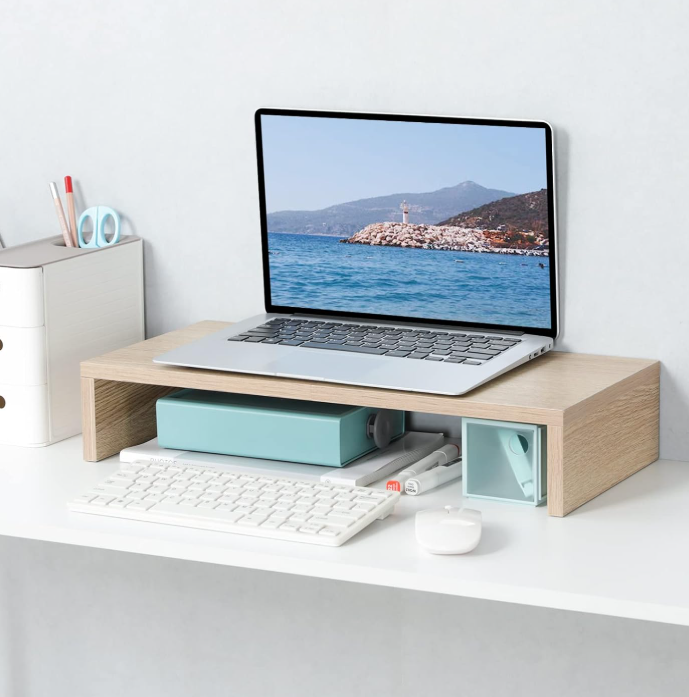 Maple Wood Monitor Riser Desktop Stand - Image 2